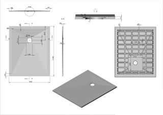 Душевой поддон Vincea VST-4SR9011G 110 x 90 см