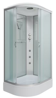 Душевая кабина Niagara NG-33184-14RG с гидромассажем 110x80см серебро/матовое