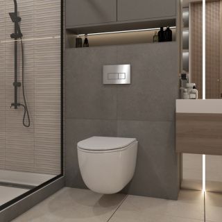 Клавиша смыва Maretti Umbria AC12UM-345, нержавеющая сталь