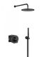 Душевой комплект Kludi Nova Fonte 208313915 с термостатом чёрный матовый