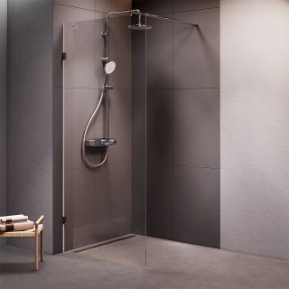 Душевая перегородка AM.PM X-Joy 90 W94UWI-90-F1-MTE профиль Хром матовый стекло прозрачное