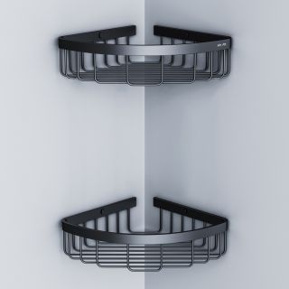 Корзина для душа угловая двойная Am.Pm Sense L чёрный матовый A7452222