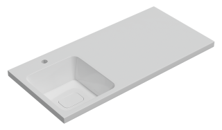 Раковина Misty Kamilla 4627173210577 белая левая 100 см