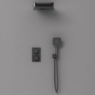 Душевой комплект Vincea VSFW-103TMB термостатическая черный
