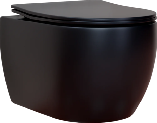 Подвесной унитаз Ceramica Nova Play CN3001MB безободковый чёрный матовый