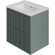 Тумба под раковину La Fenice Terra FNC-01-TER-G-60-2 Серо-зеленая 60 см