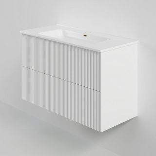 Тумба под раковину La Fenice Terra FNC-01-TER-B-100-2 Белая матовая 100 см