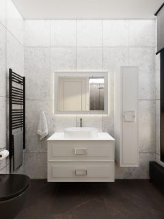 Тумба под раковину La Fenice Cubo FNC-01-CUB-C-90-2 Бежевая матовая 90 см