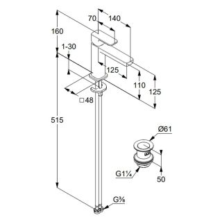 Смеситель для раковины Kludi Renon 422885375 белый матовый