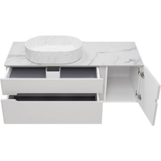 Подвесная тумба под раковину Brevita Pallisandro 120 УТ000025404 Серая матовая