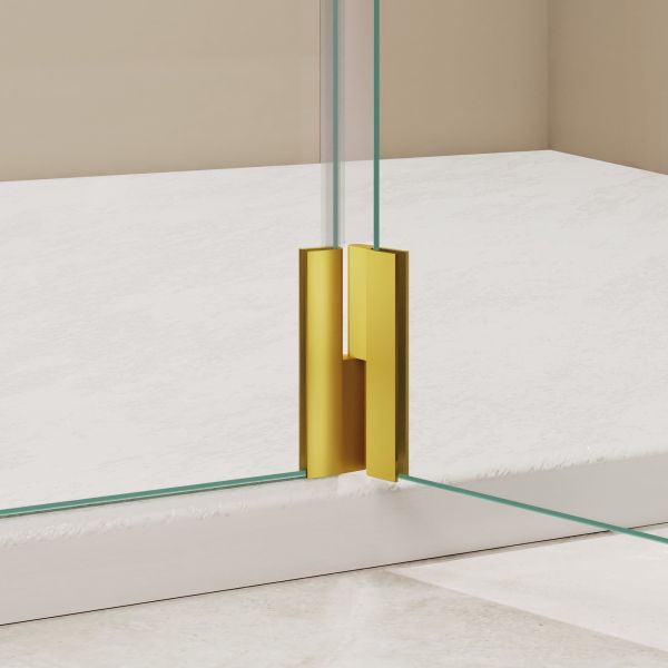 Душевая перегородка RGW WA-054Gb (WA-010Gb + Z-072Gb) 351005403-16 100 см брашированное золото