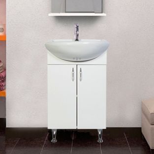 Тумба с раковиной Orange Роса LA-50TUW+RA белый