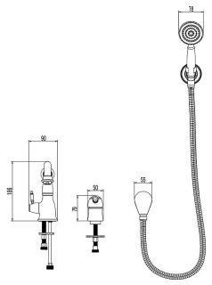 Смеситель на борт ванны Lemark Villa LM4847C хром