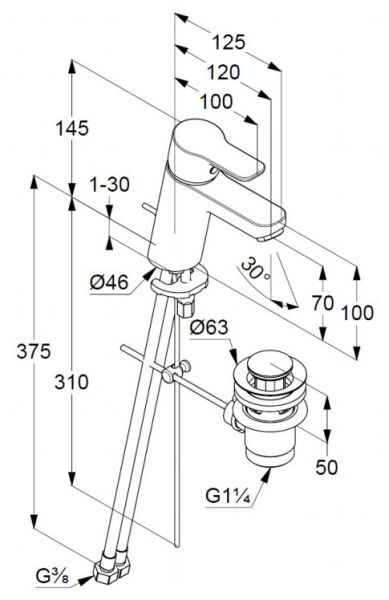 Душевой комплект Kludi Pure&Easy 7в1 376300565 хром