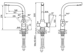 Смеситель для кухни Paulmark Essen Es213011-NI никель