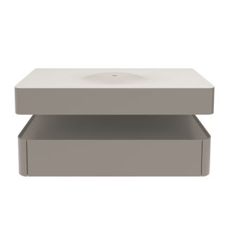 База под раковину Vincea Caprice 1200 подвесная, 1 выкатной ящик soft-close, светло-серый матовый