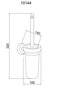Щётка для туалета Boheme Vogue Bianco хром 10144