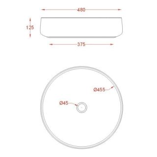 Раковина ArtCeram Cognac COL002 01 34 белая 48 см