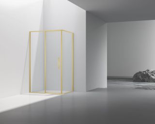 Душевой уголок Vincea Slim 8mm VSR-4SLP9012CLG, 1200*900, брашированное золото, стекло прозрачное