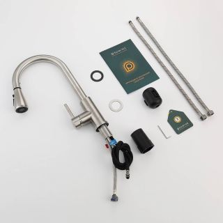 Смеситель для кухни Splenka S203.49.05 с выдвижным изливом сатин