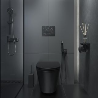 Клавиша смыва IDDIS On-X 001 ONX01B0i77 чёрный мрамор