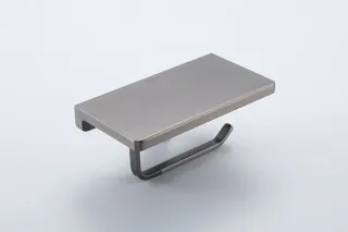 Держатель для туалетной бумаги Gappo G30803-9 с полкой оружейная сталь