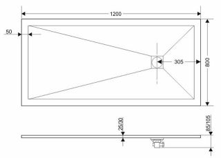 Душевой поддон Grossman Strong GR-S180120Q 120x80см белый