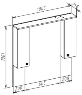 Зеркало-шкаф с подсветкой Bellezza Джулия 105см белый 0000001059