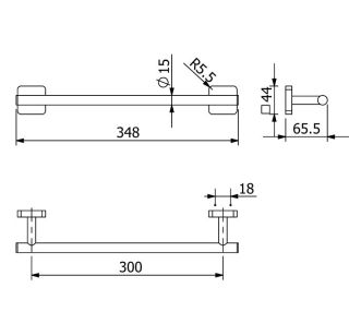 Полотенцедержатель Kludi Vela S 2596253 30 см белый матовый