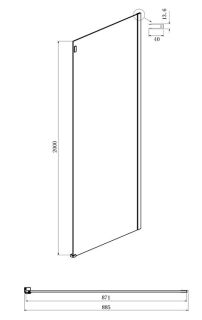 Душевой уголок Ambassador Benefit 19022204HBB-90HBB 150x90см чёрный/тонированное