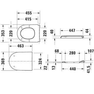 Сиденье с крышкой для унитаза Duravit Qatego 0026890000 белое