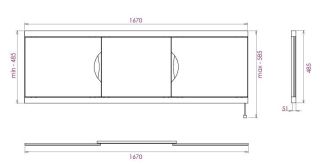 Экран под ванну Onika Лагуна-Эконом 517015 170см белый