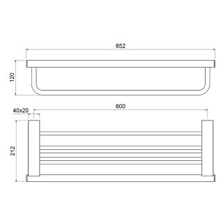 Полка для полотенец Timo Luiro 18558/00 хром