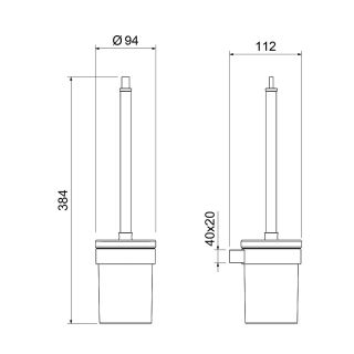 Ёршик для туалета Timo Luiro 18561/17 золото матовое