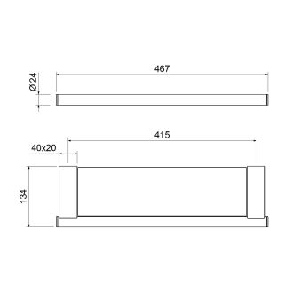 Полка Timo Luiro 18572/17 золото матовое