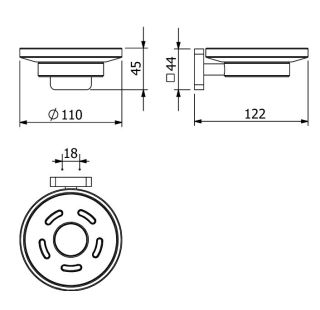 Мыльница Kludi Vela S 2598553 белый матовый