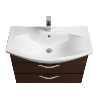 Тумба под раковину Акватон Ария 80см тёмно-коричневый 1A140801AA430