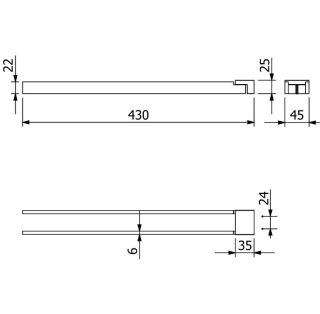 Полотенцедержатель Kludi Vela C 3197705 43 см хром