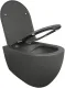 Подвесной унитаз Isvea Infinity 10NF02001SV-2C безободковый крышка микролифт антрацит матовый