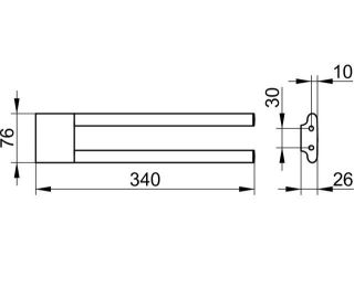 Держатель для полотенца Keuco Plan 11519010000 хром