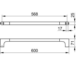 Держатель для полотенца Keuco Edition 11501130600 хром черный шлифованный