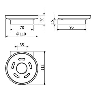Мыльница Kludi Vela C 3198539 чёрный матовый