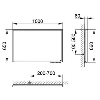 Зеркало Keuco Royal Lumos  14598173500 100 см