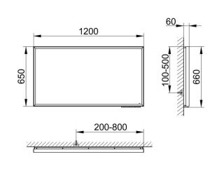 Зеркало Keuco Royal Lumos 14598174500 120 см