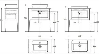 Тумба под раковину Kerama Marazzi Plaza Classic Neo PL.CN.80.1\CAP.M 80 см капучино матовый