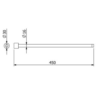 Полотенцедержатель Kludi Vela R 58977N1S 45 см брашированная бронза
