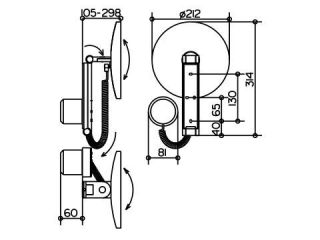 Косметическое зеркало с подсветкой Keuco iLook move17612019000 хром