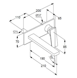 Смеситель для раковины Kludi Decus 54244N175 брашированная бронза