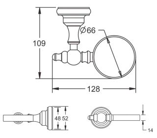 Мыльница Rose RG1103 хром