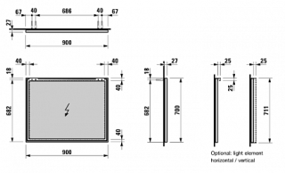 зеркало Laufen Frame 4.4740.5.900.144.1 90Х70